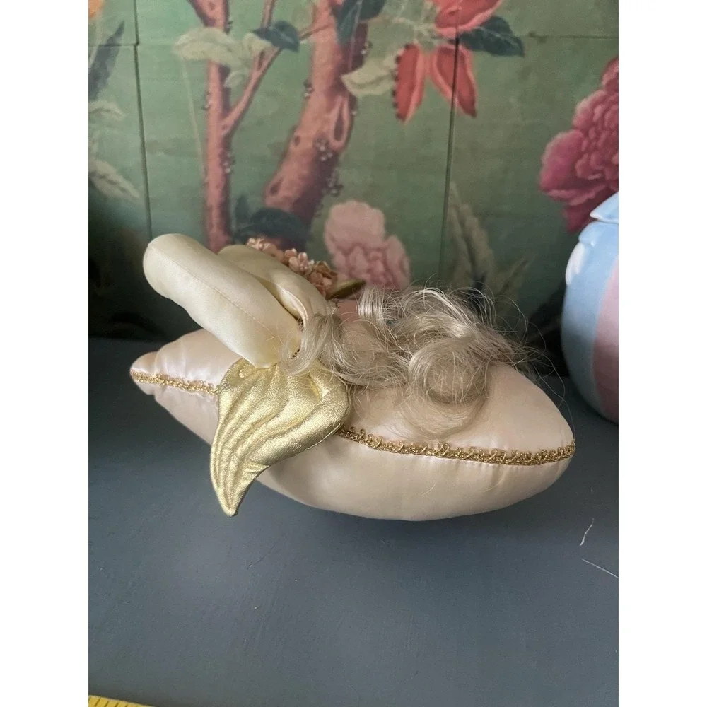 Jan Feenstra Plush Satin Pillow Dolls Hand Painted Whimsical Angels Celestial